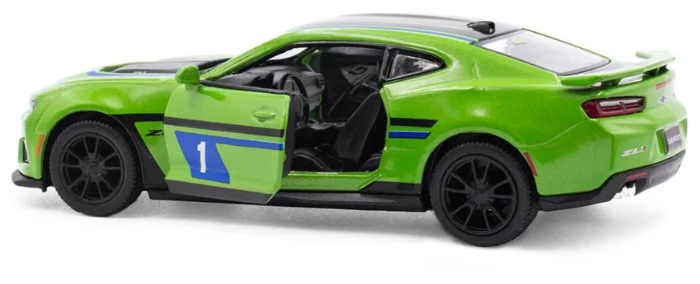 Машинка металлическая Kinsmart 1:38 «2017 Chevrolet Camaro ZL1 (Livery Edition)» KT5399DF инерционная / Зеленый
