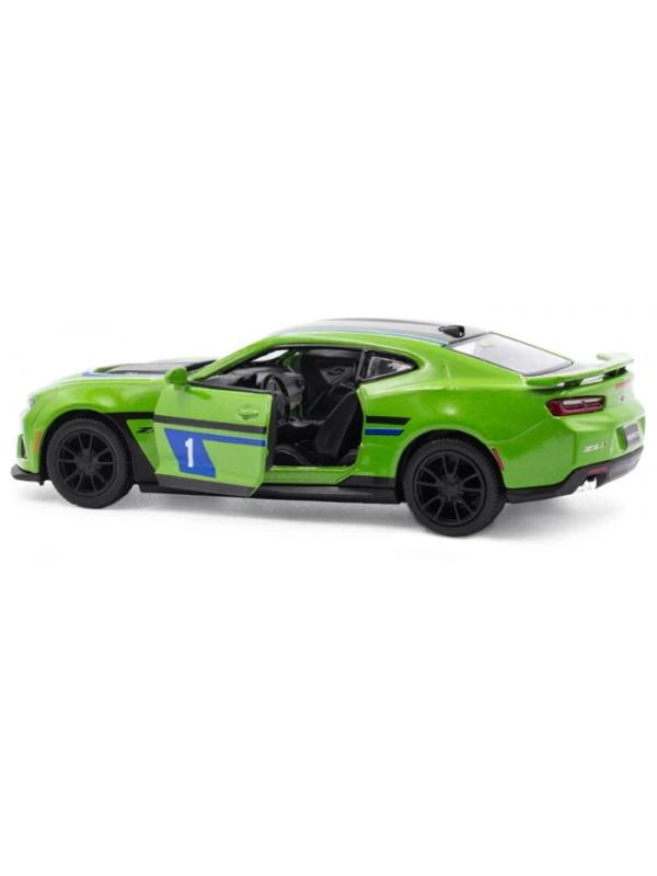 Машинка металлическая Kinsmart 1:38 «2017 Chevrolet Camaro ZL1 (Livery Edition)» KT5399DF инерционная / Зеленый