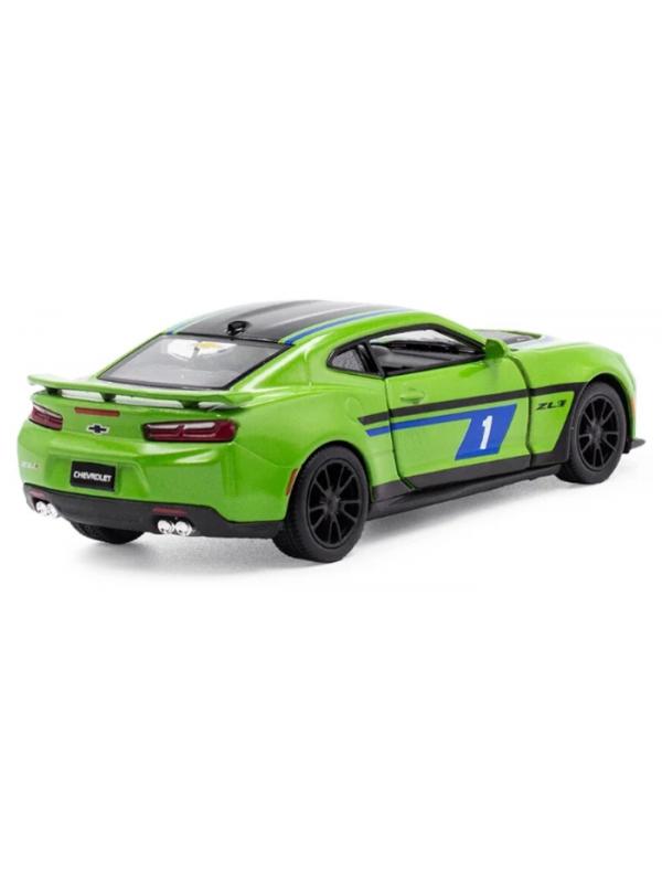 Машинка металлическая Kinsmart 1:38 «2017 Chevrolet Camaro ZL1 (Livery Edition)» KT5399DF инерционная / Зеленый