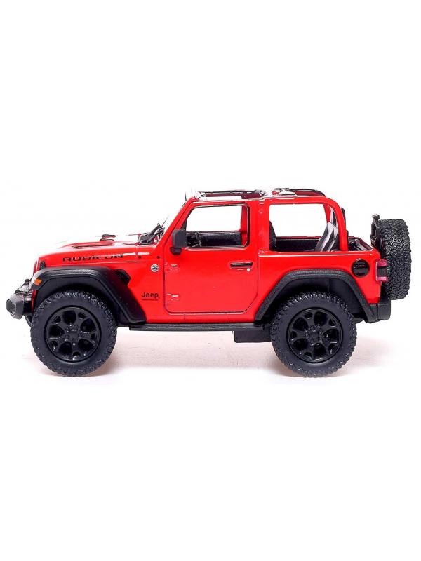 Металлическая машинка Kinsmart 1:34 «2018 Jeep Wrangler (Открытый верх)» KT5412DA, инерционный / Красный