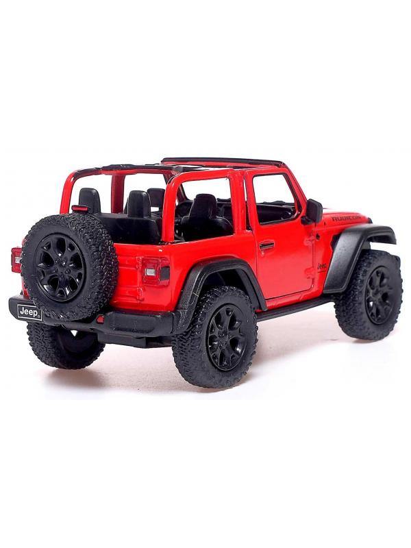 Металлическая машинка Kinsmart 1:34 «2018 Jeep Wrangler (Открытый верх)» KT5412DA, инерционный / Красный