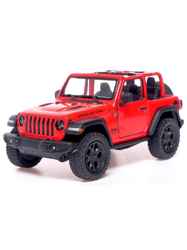 Металлическая машинка Kinsmart 1:34 «2018 Jeep Wrangler (Открытый верх)» KT5412DA, инерционный / Красный