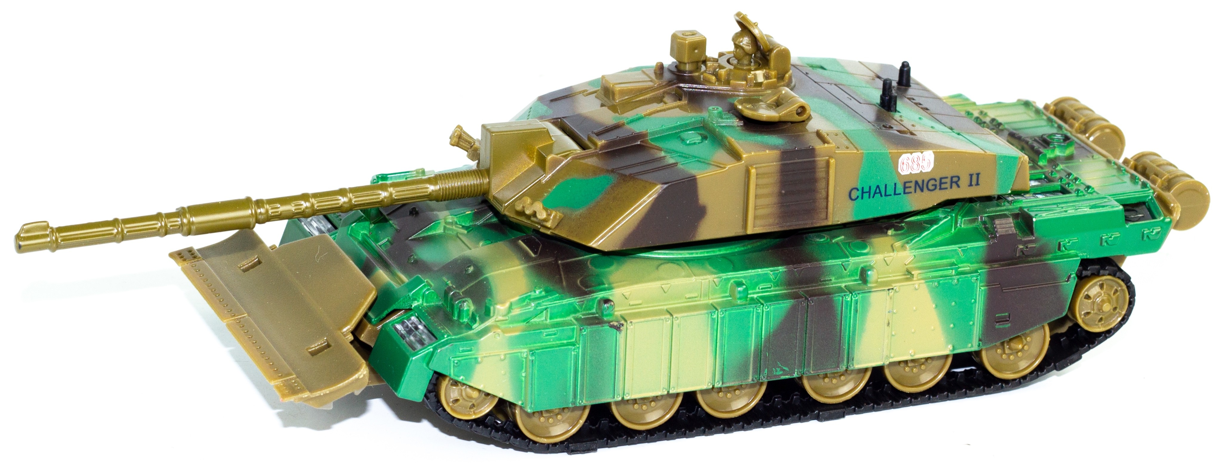 Металлический танк Metal Slug 1:50 «685 Challenger II» 685S, 19 см., инерционный / Темно-зеленый