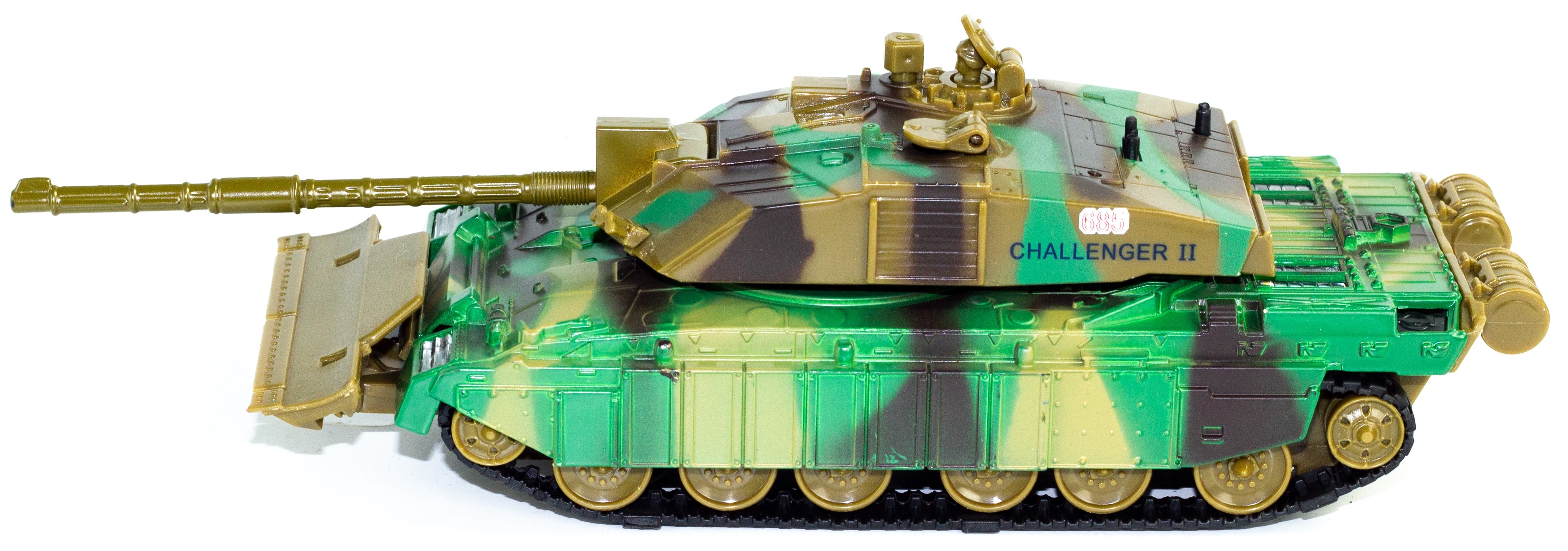 Металлический танк Metal Slug 1:50 «685 Challenger II» 685S, 19 см., инерционный / Темно-зеленый