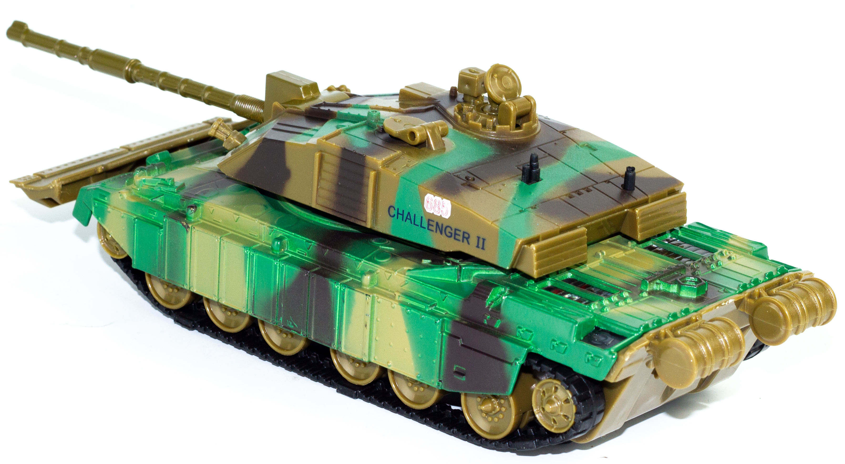 Металлический танк Metal Slug 1:50 «685 Challenger II» 685S, 19 см., инерционный / Темно-зеленый
