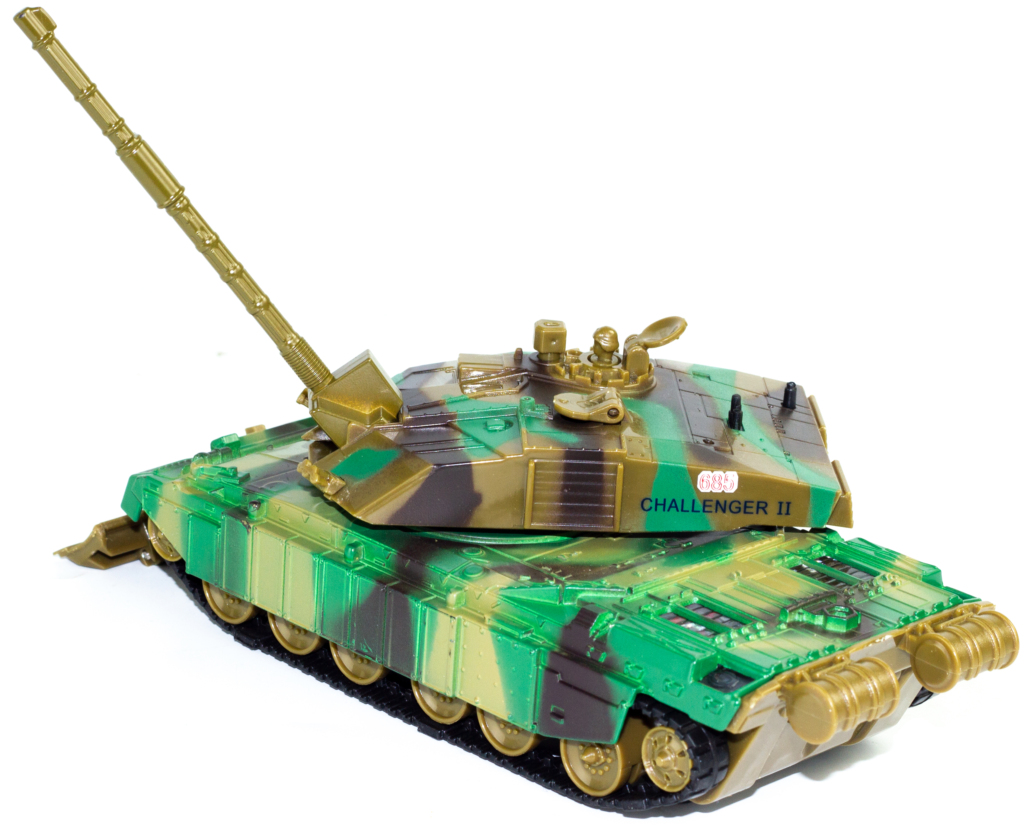 Металлический танк Metal Slug 1:50 «685 Challenger II» 685S, 19 см., инерционный / Темно-зеленый