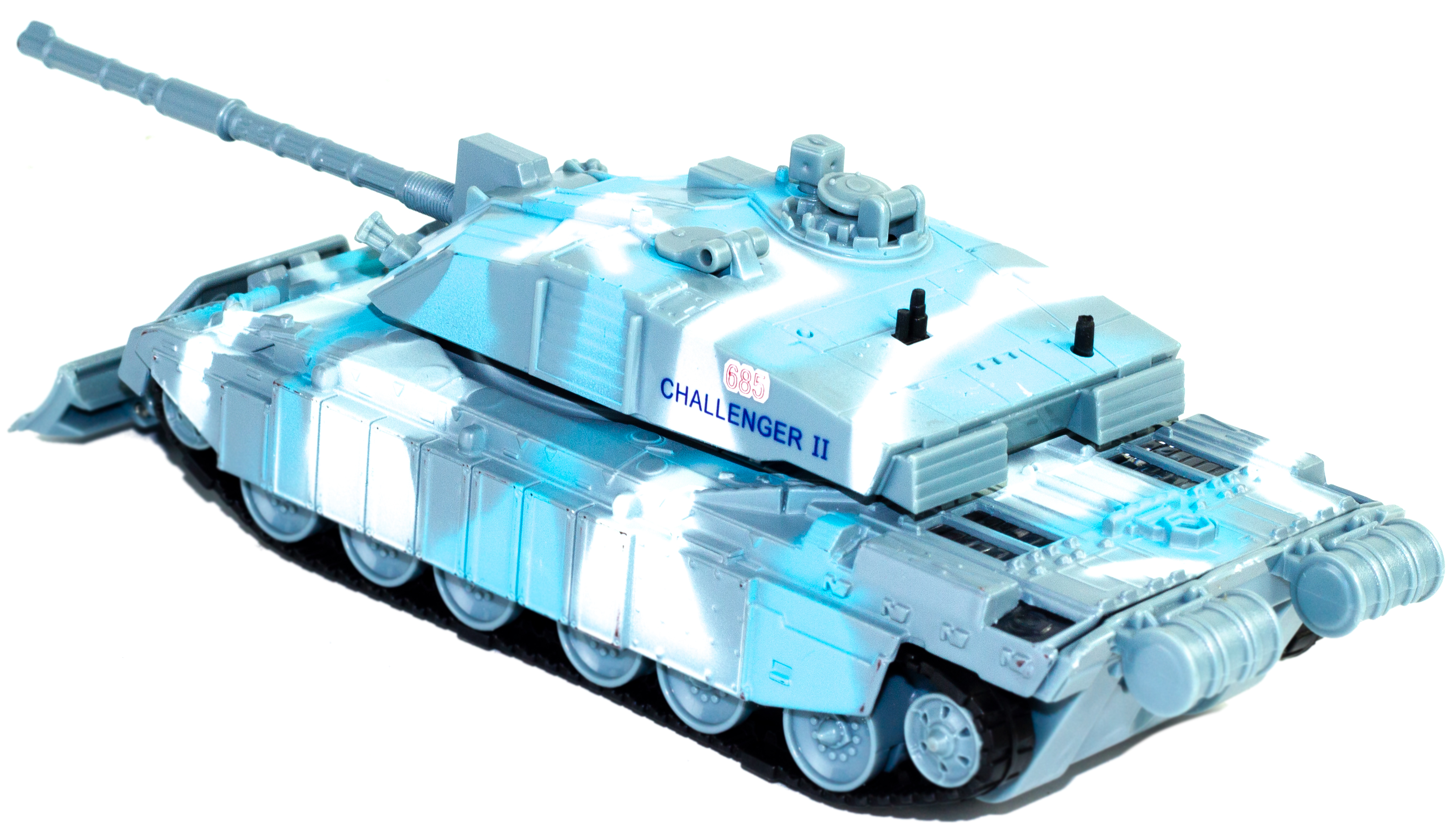 Металлический танк Metal Slug 1:50 «685 Challenger II» 685S, 19 см., инерционный / Голубой