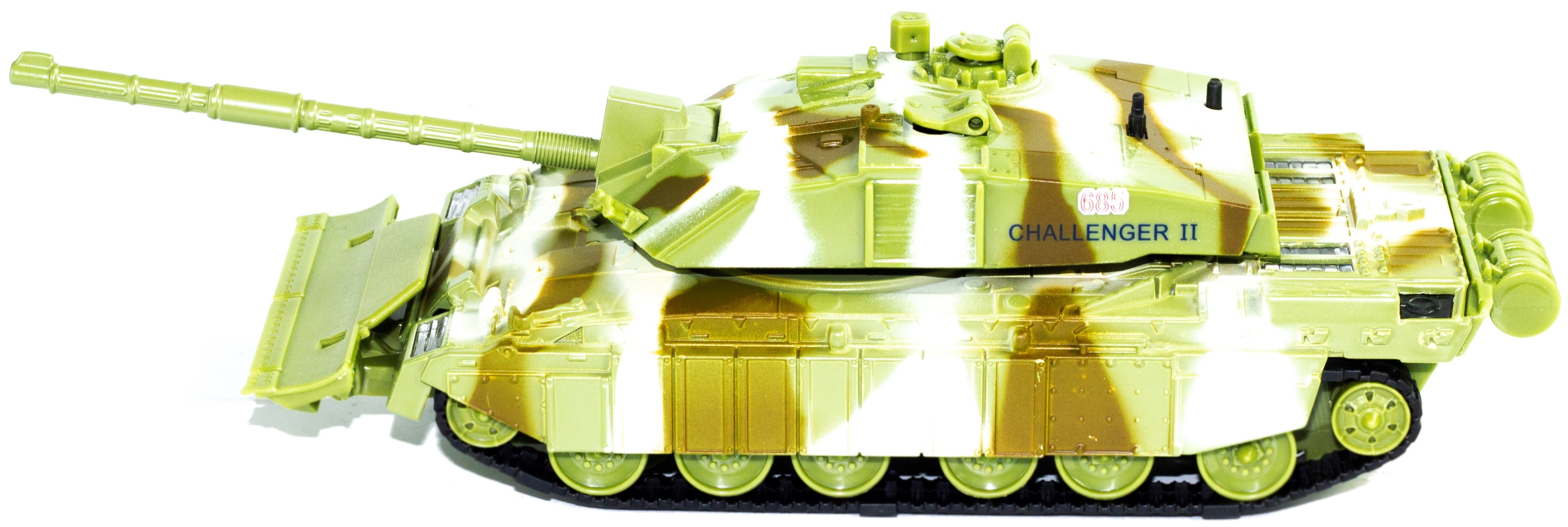 Металлический танк Metal Slug 1:50 «685 Challenger II» 685S, 19 см., инерционный / Зеленый