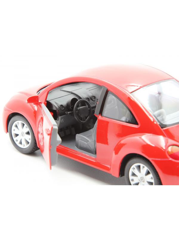 Металлическая машинка Kinsmart 1:24 «Volkswagen Beetle New» KT7003D / Красный