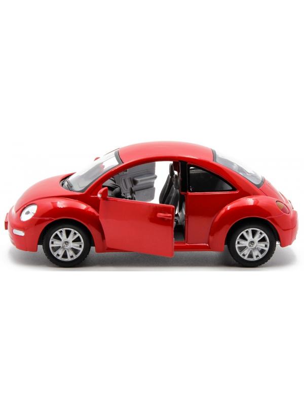 Металлическая машинка Kinsmart 1:24 «Volkswagen Beetle New» KT7003D / Красный