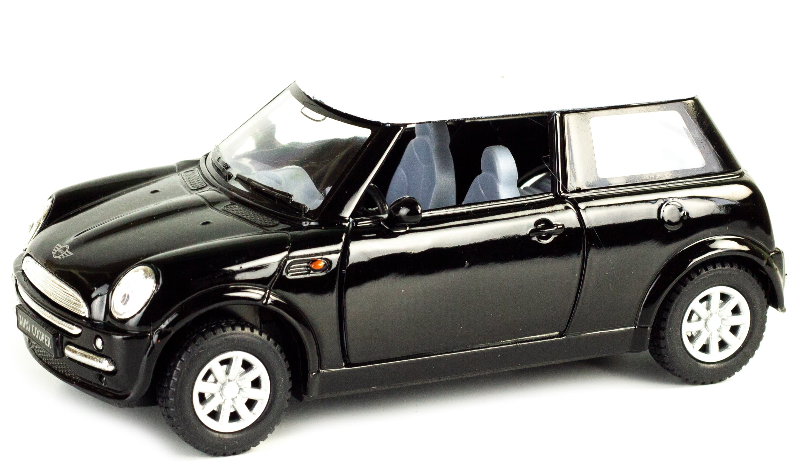 Металлическая машинка Kinsmart 1:28 «Mini Cooper» KT5042D, инерционная / Черный