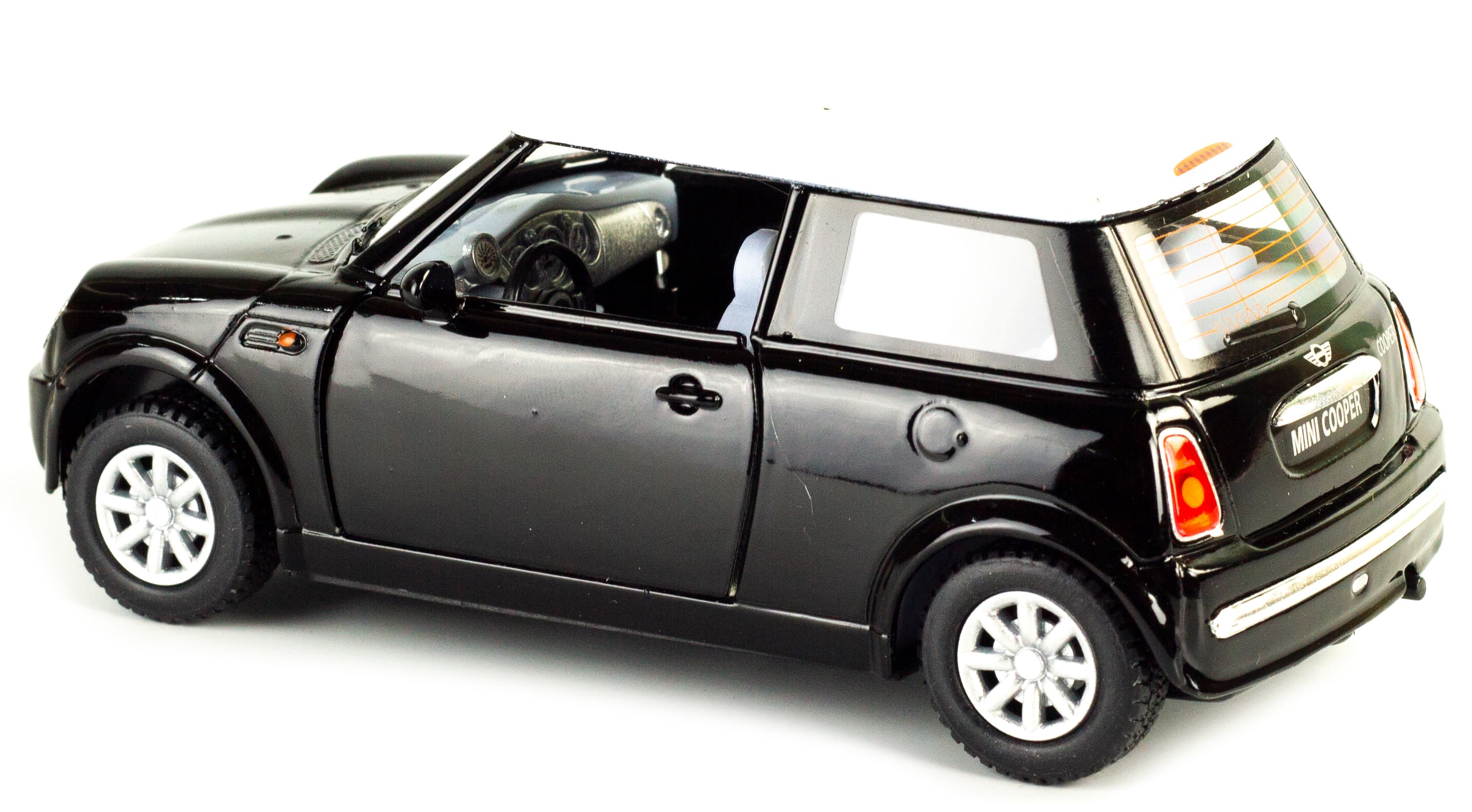 Металлическая машинка Kinsmart 1:28 «Mini Cooper» KT5042D, инерционная / Черный