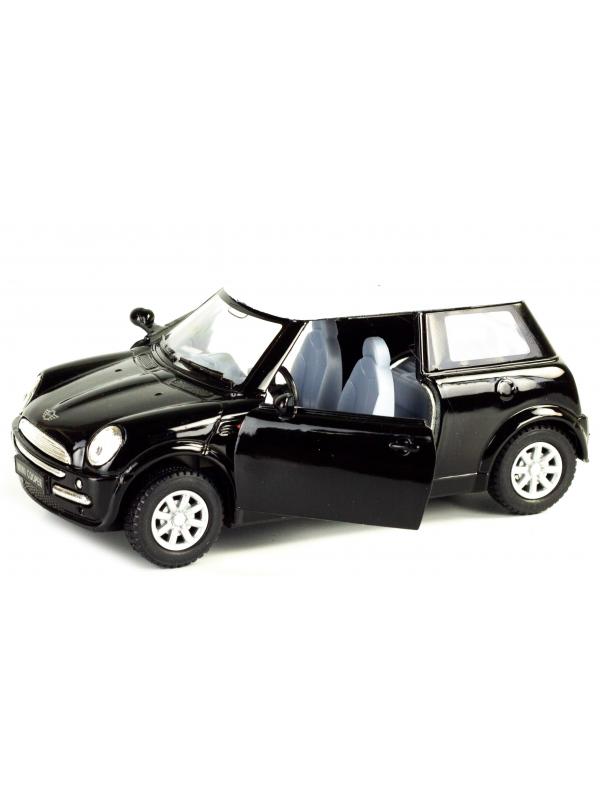 Металлическая машинка Kinsmart 1:28 «Mini Cooper» KT5042D, инерционная / Черный