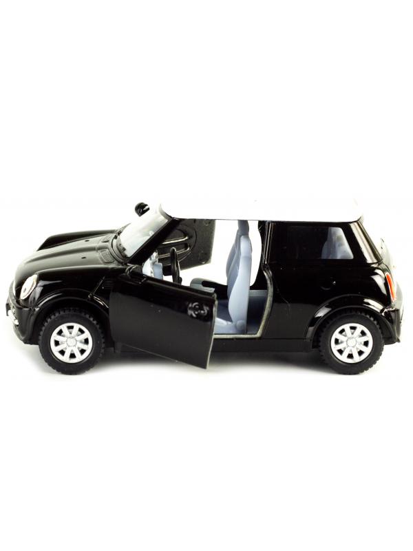 Металлическая машинка Kinsmart 1:28 «Mini Cooper» KT5042D, инерционная / Черный