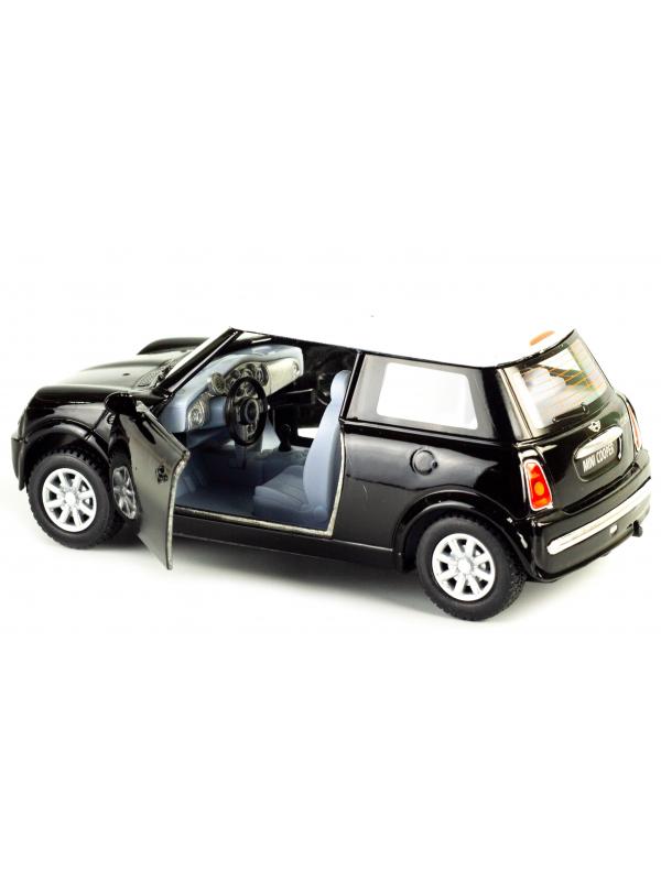 Металлическая машинка Kinsmart 1:28 «Mini Cooper» KT5042D, инерционная / Черный