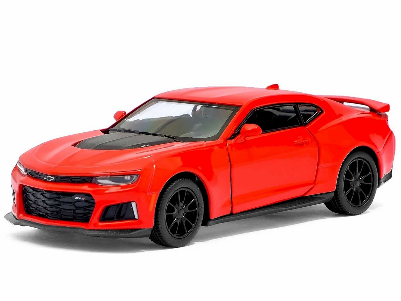 Машинка металлическая Kinsmart 1:38 «2017 Chevrolet Camaro ZL1» 14 см. KT5399D инерционная / Красный