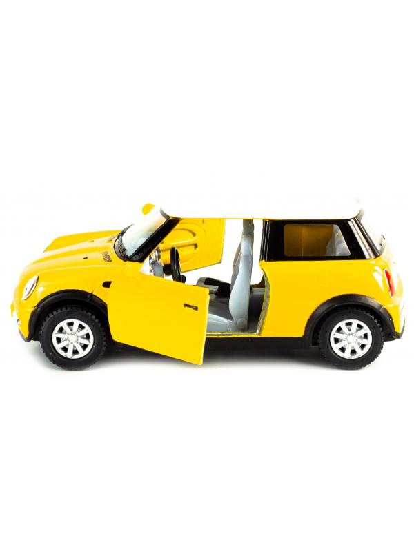 Металлическая машинка Kinsmart 1:28 «Mini Cooper» KT5042D, инерционная / Желтый