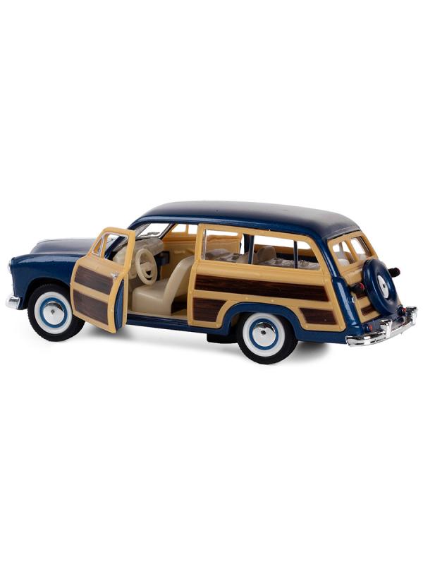 Машинка металлическая Kinsmart 1:40 «1949 Ford Woody Wagon» KT5402D инерционная / Синий