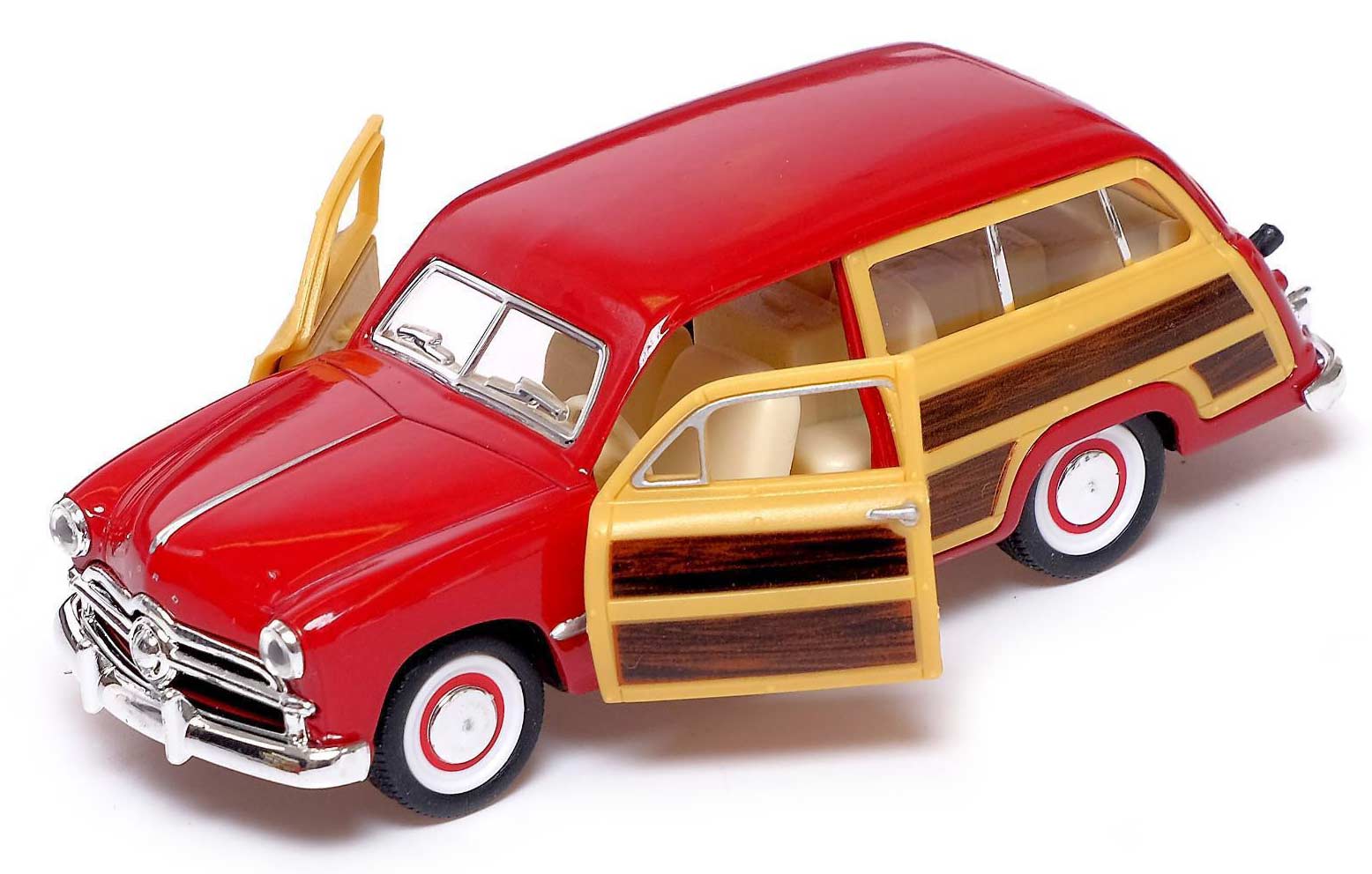 Машинка металлическая Kinsmart 1:40 «1949 Ford Woody Wagon» KT5402D инерционная / Красный