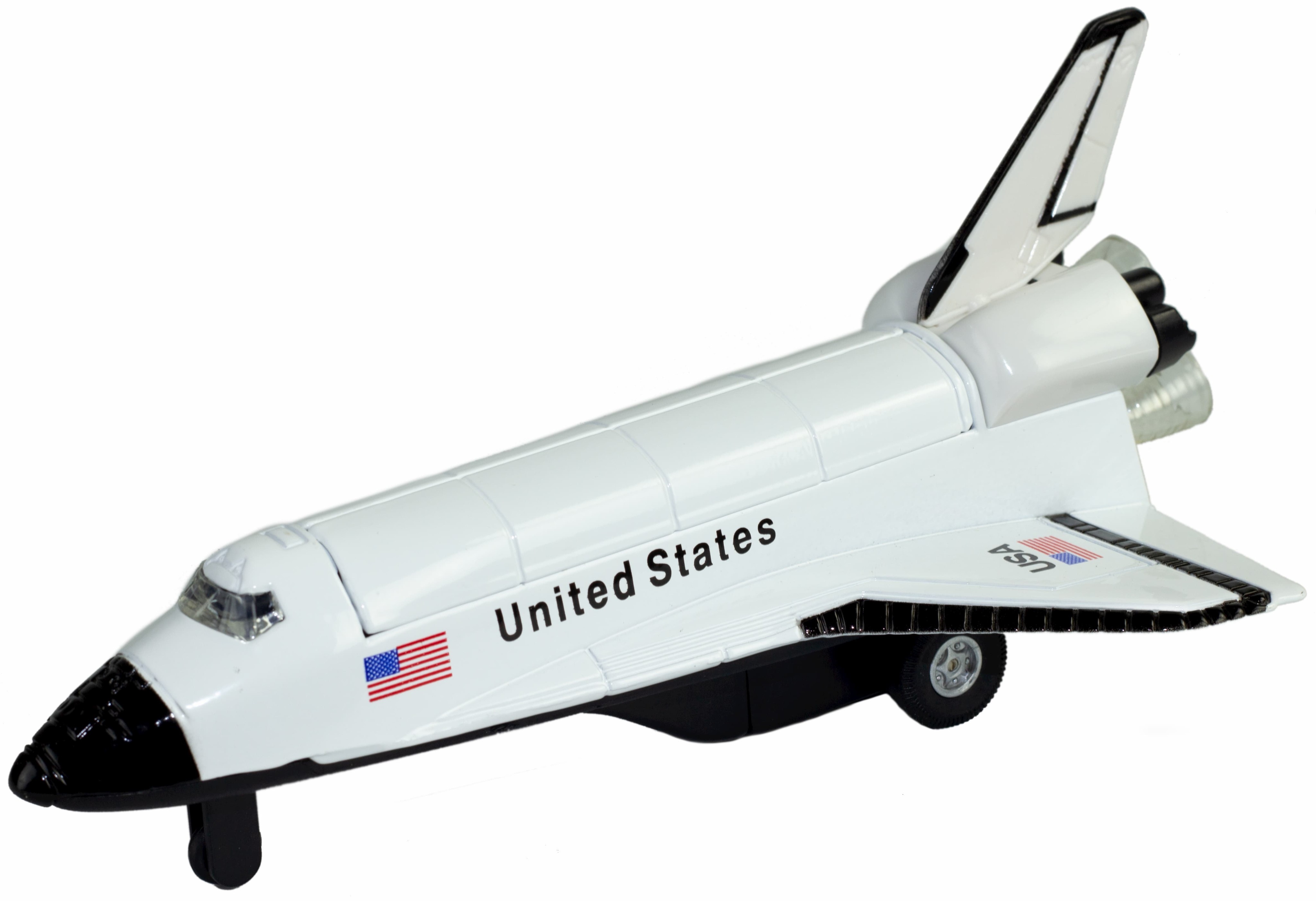 Металлический космический шаттл 1:100 «NASA: United States» 20 см. 290S, свет, звук / Белый