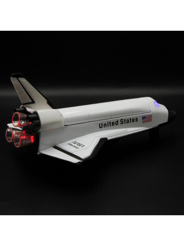 Металлический космический шаттл 1:100 «NASA: United States» 20 см. 290S, свет, звук / Белый