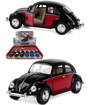 Металлическая машинка Kinsmart 1:32 «1967 Volkswagen Classical Beetle (Color Door)» KT5373D инерционная / Черный