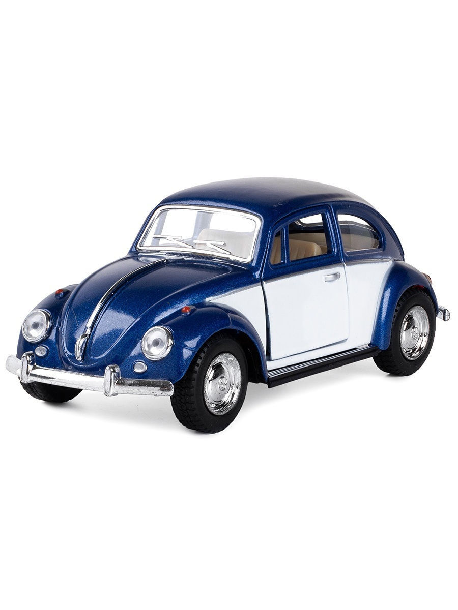 Металлическая машинка Kinsmart 1:32 «1967 Volkswagen Classical Beetle (Color Door)» KT5373D инерционная / Синий