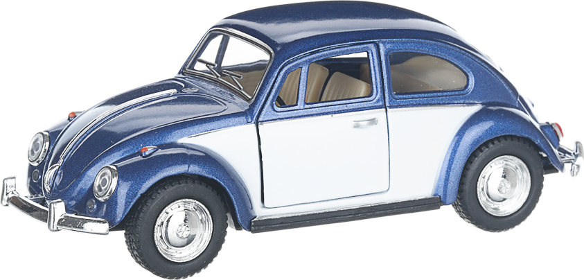 Металлическая машинка Kinsmart 1:32 «1967 Volkswagen Classical Beetle (Color Door)» KT5373D инерционная / Синий