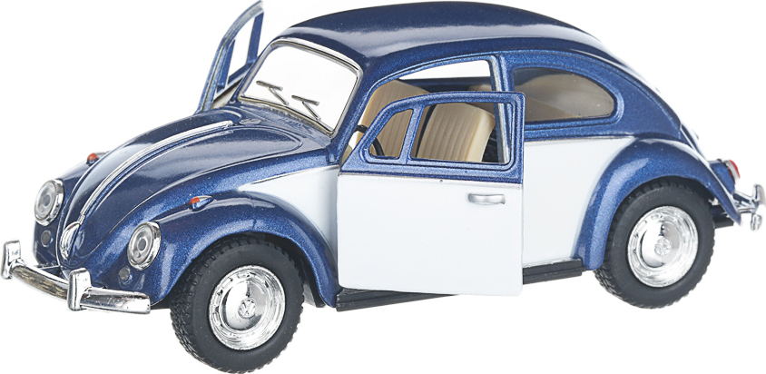 Металлическая машинка Kinsmart 1:32 «1967 Volkswagen Classical Beetle (Color Door)» KT5373D инерционная / Синий