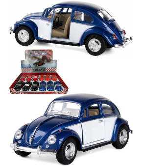 Металлическая машинка Kinsmart 1:32 «1967 Volkswagen Classical Beetle (Color Door)» KT5373D инерционная / Синий