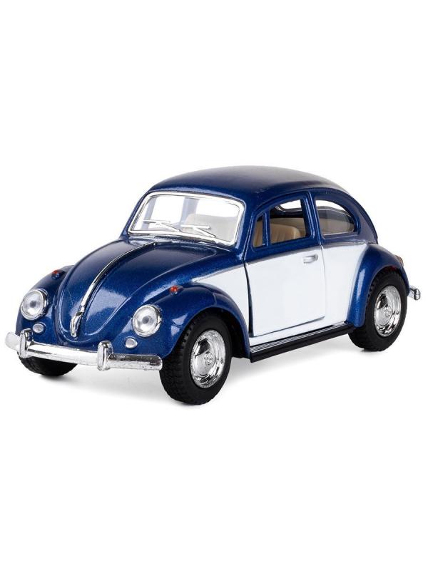 Металлическая машинка Kinsmart 1:32 «1967 Volkswagen Classical Beetle (Color Door)» KT5373D инерционная / Синий