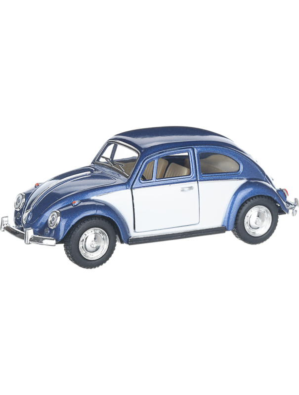 Металлическая машинка Kinsmart 1:32 «1967 Volkswagen Classical Beetle (Color Door)» KT5373D инерционная / Синий