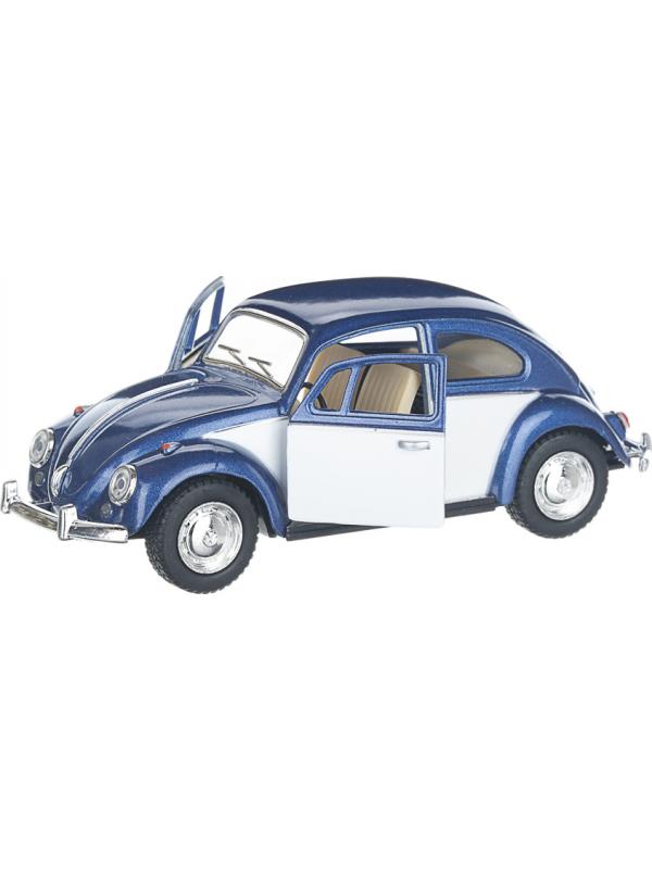 Металлическая машинка Kinsmart 1:32 «1967 Volkswagen Classical Beetle (Color Door)» KT5373D инерционная / Синий