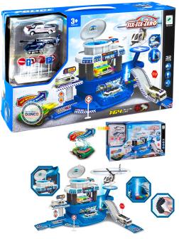 Игровой набор  «Полицейский гараж-автомойка» со световыми и звуковыми эффектами six-six Zero / 660-A316