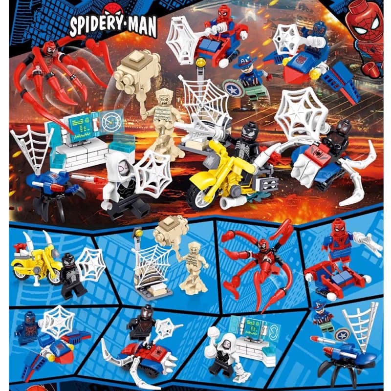 Набор 8 фигурок Супергерои (Человек Паук 34071)