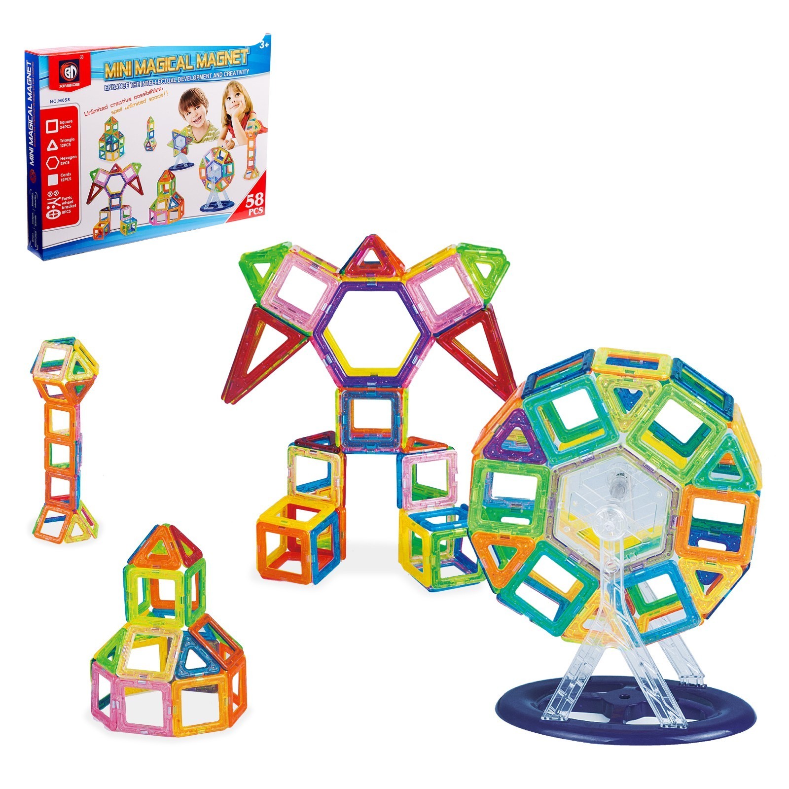 Магнитный конструктор «Мини магический магнит» M058 / 58 деталей