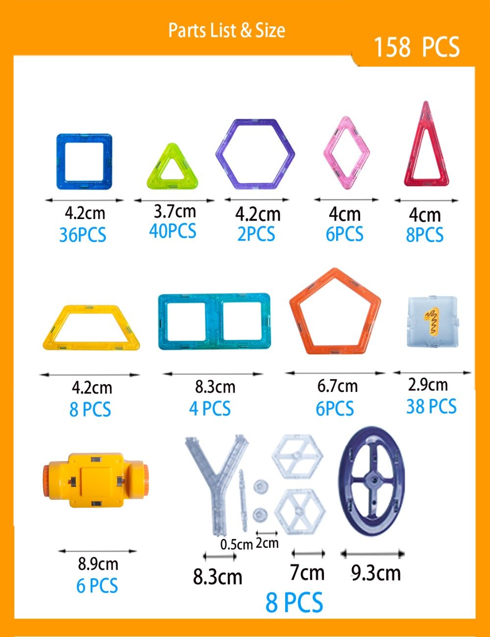 Магнитный конструктор «Мини магический магнит» M158 / 158 деталей