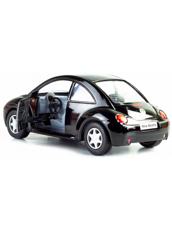 Металлическая машинка Kinsmart 1:32 «Volkswagen Beetle New» KT5028D, инерционная / Черный