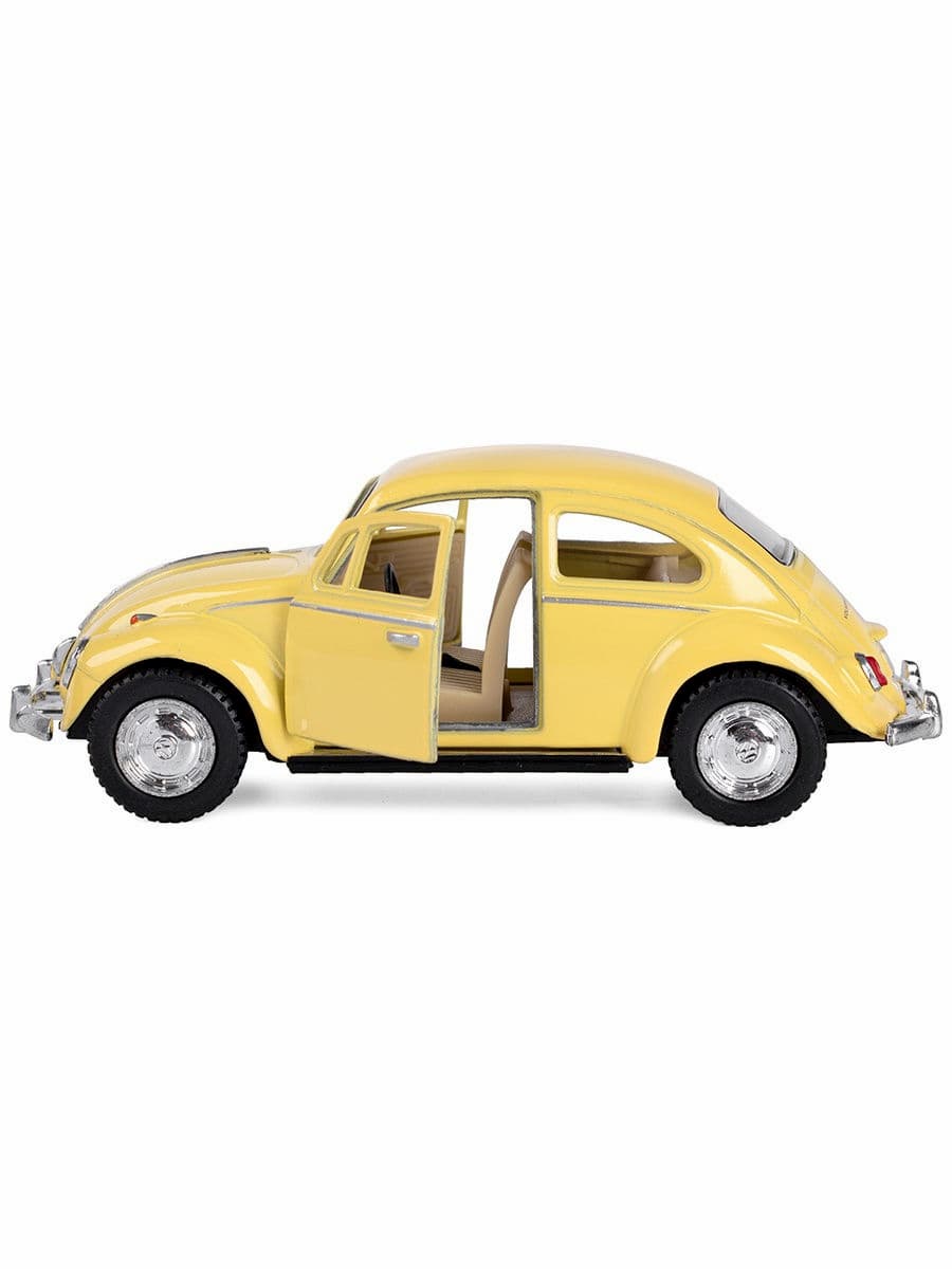 Металлическая машинка Kinsmart 1:32 «1967 Volkswagen Classical Beetle (Пастельные цвета)» KT5375D инерционная / Желтый