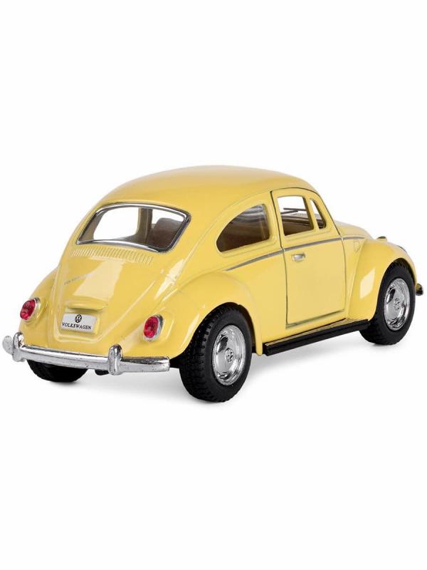 Металлическая машинка Kinsmart 1:32 «1967 Volkswagen Classical Beetle (Пастельные цвета)» KT5375D инерционная / Желтый