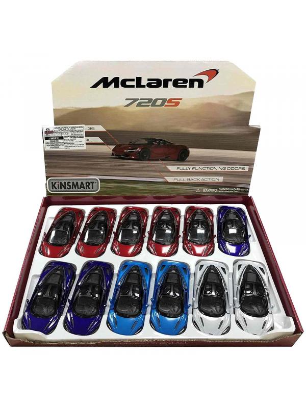 Машинка металлическая Kinsmart 1:36 «McLaren 720S» KT5403D инерционная / Фиолетовый