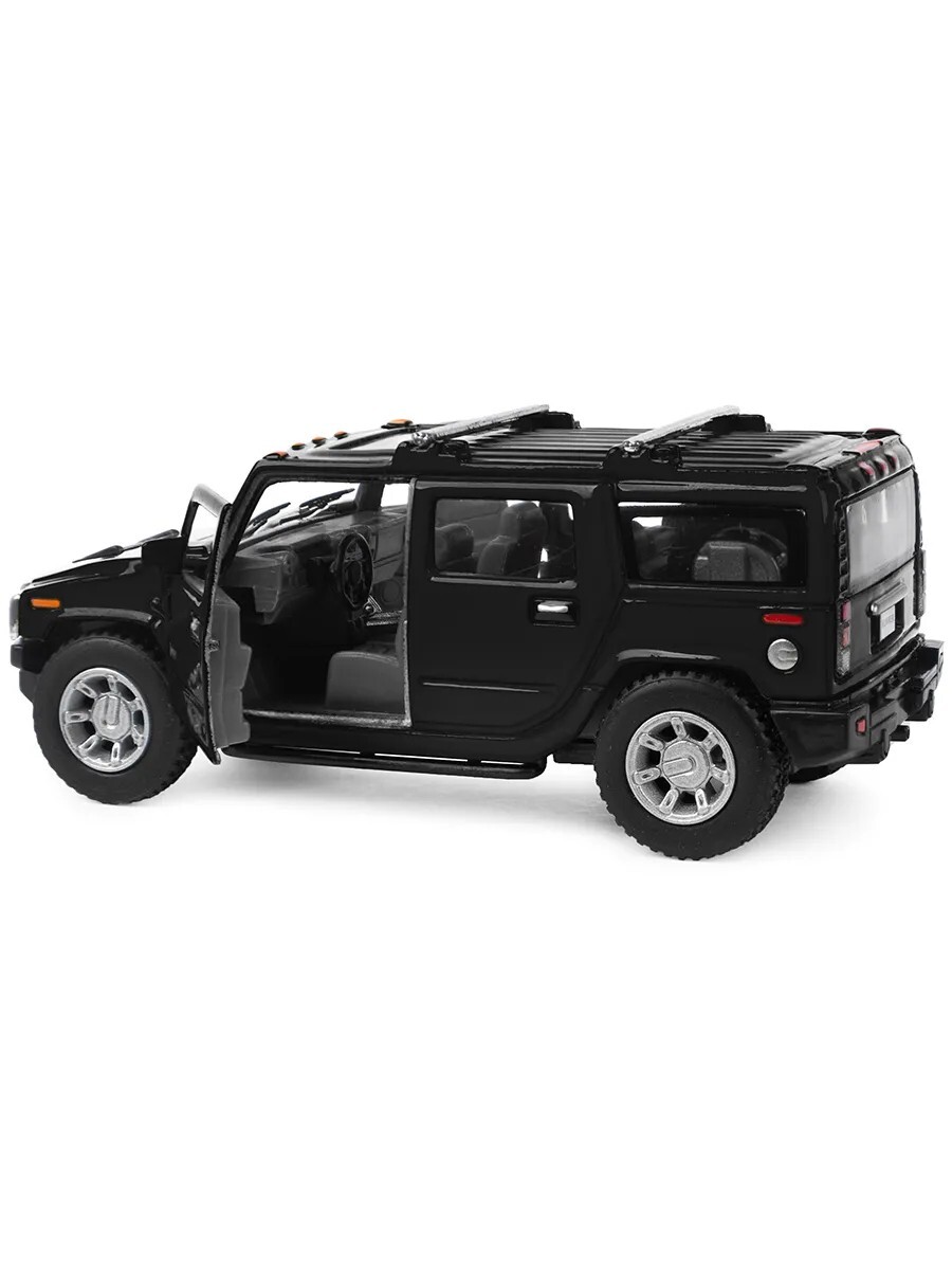 Металлическая машинка Kinsmart 1:40 «2008 Hummer H2 SUV» KT5337D инерционная / Черный