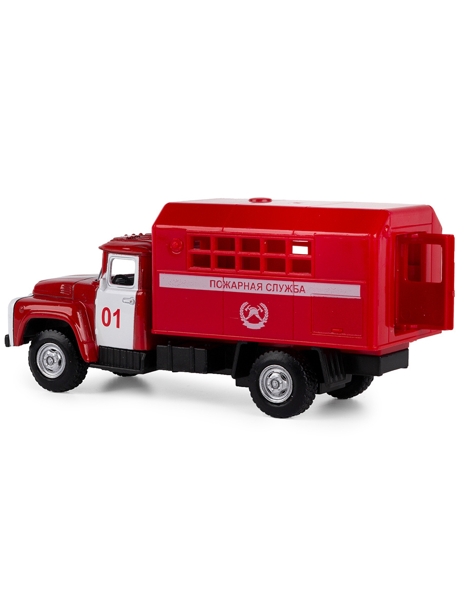 Металлическая машинка Play Smart 1:52 «Фургон ЗиЛ-130: Служебный» 6561 Автопарк, инерционная / Пожарная служба