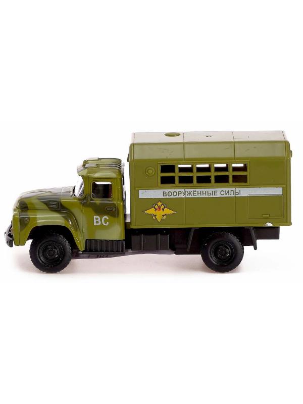 Металлическая машинка Play Smart 1:52 «Фургон ЗиЛ-130: Служебный» 6561 Автопарк, инерционная / Вооруженные силы