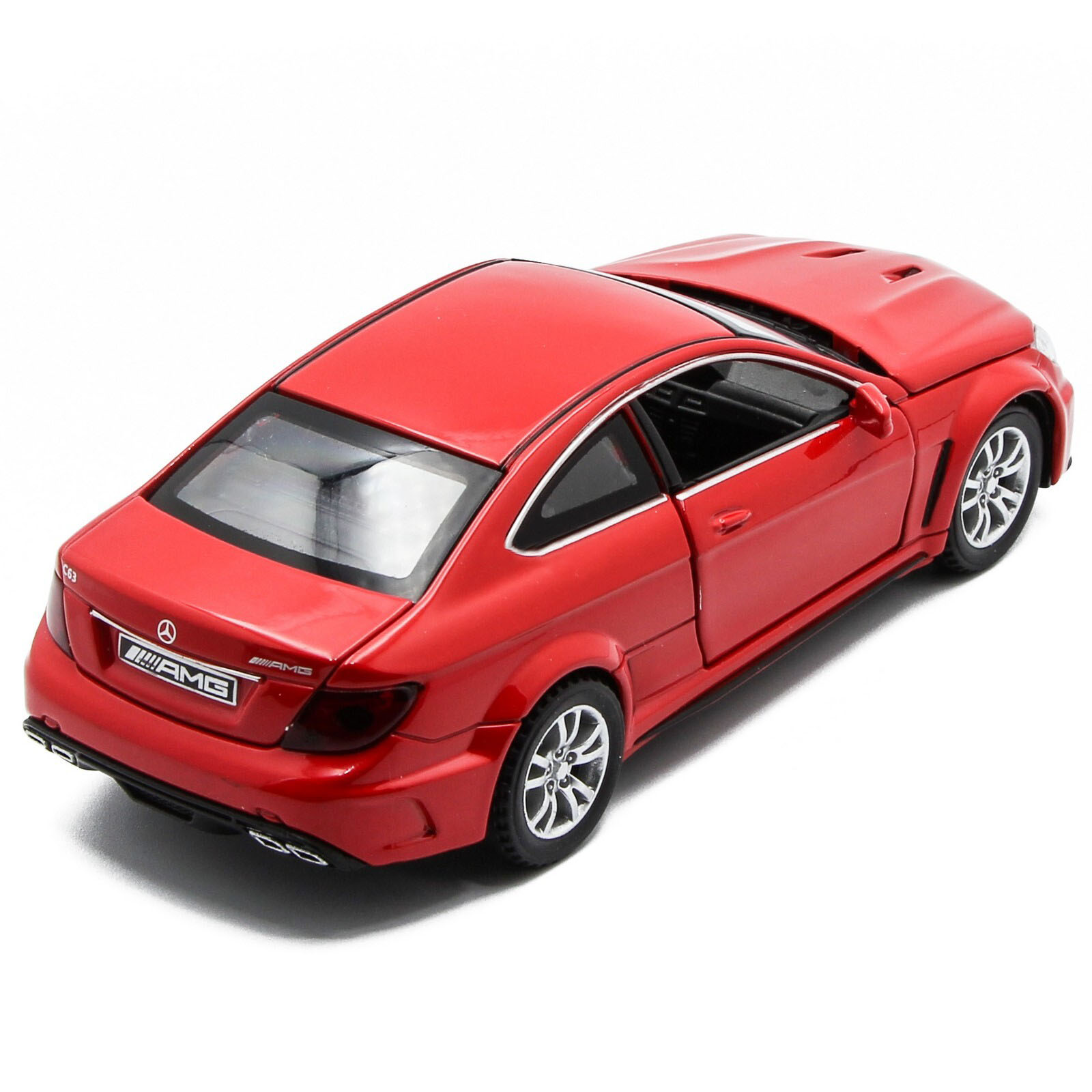 Металлическая машинка Die Cast  1:32 «Mercedes-Benz C63 AMG Coupe Black Series» 15 см., А32251, свет, звук, инерционная / Микс