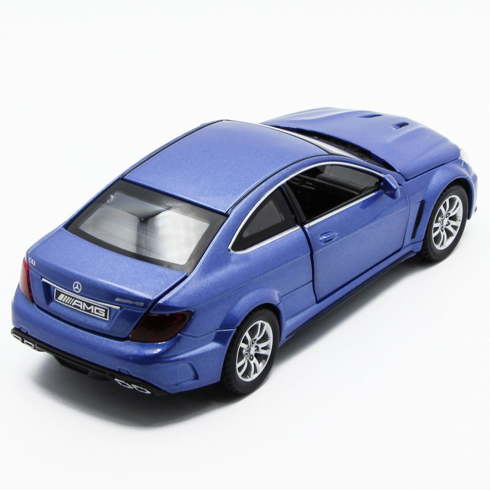 Металлическая машинка Die Cast  1:32 «Mercedes-Benz C63 AMG Coupe Black Series» 15 см., А32251, свет, звук, инерционная / Микс