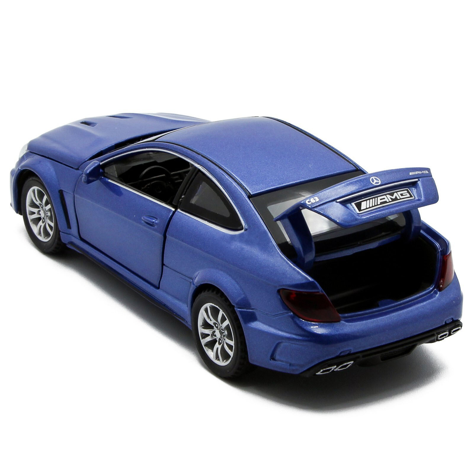 Металлическая машинка Die Cast  1:32 «Mercedes-Benz C63 AMG Coupe Black Series» 15 см., А32251, свет, звук, инерционная / Микс