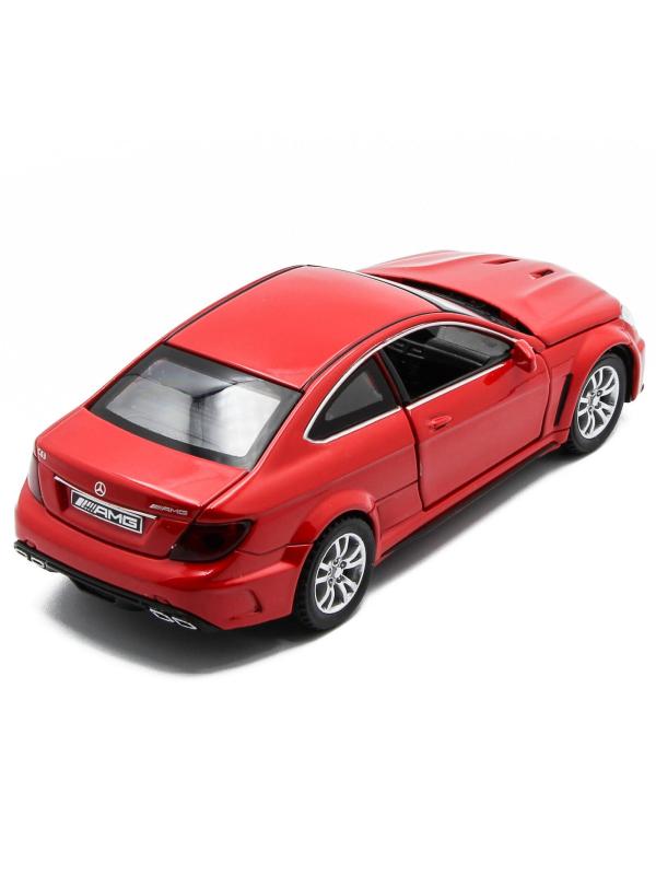 Металлическая машинка Die Cast  1:32 «Mercedes-Benz C63 AMG Coupe Black Series» 15 см., А32251, свет, звук, инерционная / Микс