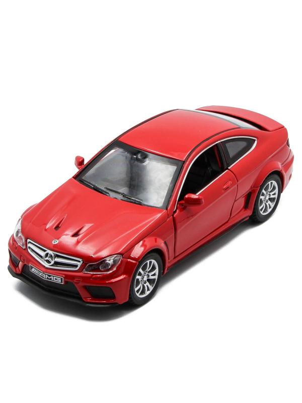 Металлическая машинка Die Cast  1:32 «Mercedes-Benz C63 AMG Coupe Black Series» 15 см., А32251, свет, звук, инерционная / Микс