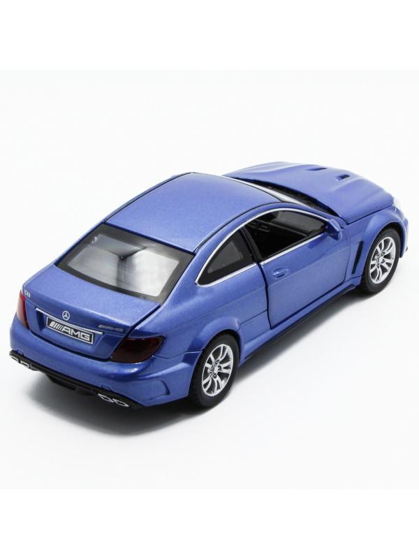 Металлическая машинка Die Cast  1:32 «Mercedes-Benz C63 AMG Coupe Black Series» 15 см., А32251, свет, звук, инерционная / Микс